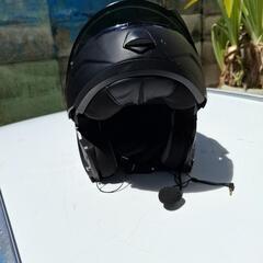 ⏹️モーターヘッド システムフルフェイスヘルメットLサイズ マットブラック インカム付き　の画像