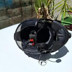 ⏹️モーターヘッド システムフルフェイスヘルメットLサイズ マットブラック インカム付き　の画像