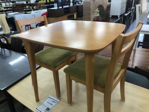 【ジャングルジャングルサカイ石津店】ニトリ　NITORI　2人用ダイニングセット　アトラス　椅子2脚ｾｯﾄ　新生活　ダイニング　テーブル クリーニング済み 堺市 西区 東区 北区 南区 堺区 石津