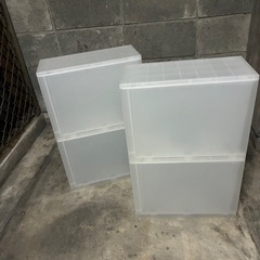 無印良品　収納ストッカー2台キャスター付の画像