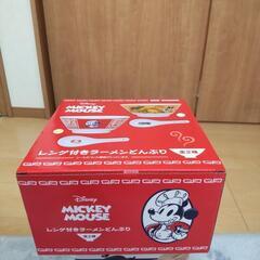 ディズニーミッキー・マウス　レンゲ付きラーメンどんぶりの画像