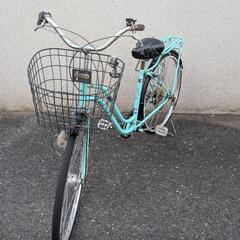 【取引中】自転車　27インチ　ミントグリーンの画像