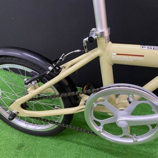 【折り畳み自転車16インチ】CAPTAINSTAG キャプテンスタッグ AL-FDB161(ラテ) 【引取限定・現状渡し】三重県