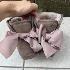 【子供靴】18cm☆美品 ムートン ブーツ 箱あり の画像