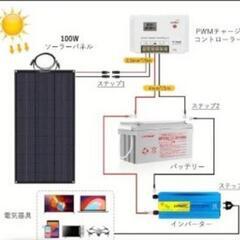 柔性ソーラーパネル　太陽光発電　DIY 車中泊　キャンピングカーの画像