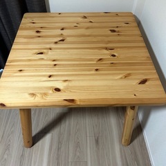 【ジャンク品】天然木ダイニングテーブル【8/31まで】の画像