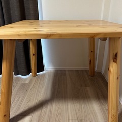 【ジャンク品】天然木ダイニングテーブル【8/31まで】の画像