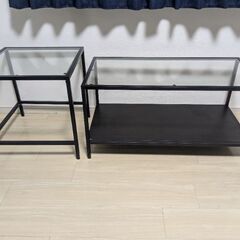 緊急！！ガラス製センターテーブル ソファーセットの画像