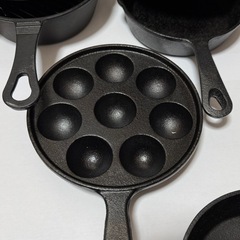 キャンプで使用したスキレット等のセットの画像
