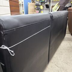 J1348【リユースのサカイ柏店】二人掛けソファ　ブラック　クリーニング済の画像