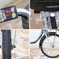 ブリジストン アシスタウニ Lithium リチウム アシスト自転車 電動アシスト 20インチ 8.7Ah 後ろタイヤ新品に交換の画像