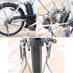 ブリジストン アシスタウニ Lithium リチウム アシスト自転車 電動アシスト 20インチ 8.7Ah 後ろタイヤ新品に交換の画像