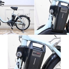ブリジストン アシスタウニ Lithium リチウム アシスト自転車 電動アシスト 20インチ 8.7Ah 後ろタイヤ新品に交換の画像