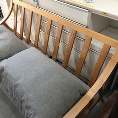 配達可【2人掛けソファ】【グレー】【管理番号12408 比】の画像