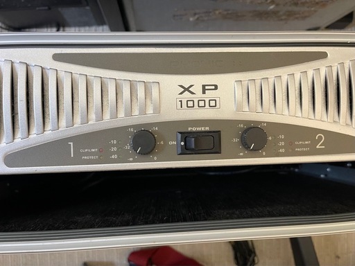Phonic XP1000 パワーアンプ 動作確認済み　ラックケース付き