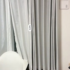 8/27まで限定価格！Nitori防火カーテン グレー レースカーテン付の画像
