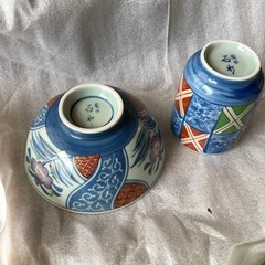 有田焼　小皿、湯呑みセットの画像