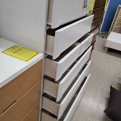 J1350【リユースのサカイ柏店】NITORI　ニトリ　ハイチェスト　オウカ2　90HC　ホワイト　クリーニング済　参考価格49,990円の画像