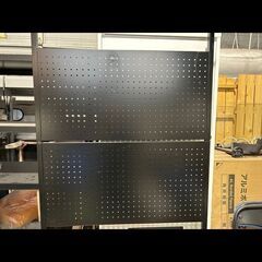 札幌限定配送/お引き取り可◆家具◆ワイエムワールド◆スチール壁面収納/突っ張り棚◆W82 D24 H229.5-259.5の画像