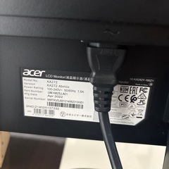 acer エイサー　27インチモニター　の画像