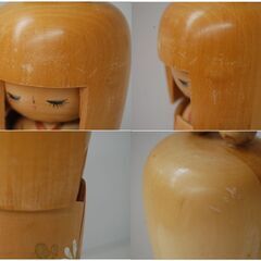 創作こけし 少女 宮下はじめ 約17.5cm 内閣総理大臣賞受賞作家 おかっぱ お団子 リボン 木製 和風 伝統工芸 昭和レトロ 札幌市 清田区 平岡の画像