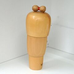 創作こけし 少女 宮下はじめ 約17.5cm 内閣総理大臣賞受賞作家 おかっぱ お団子 リボン 木製 和風 伝統工芸 昭和レトロ 札幌市 清田区 平岡の画像