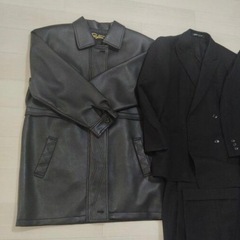 【総額15万円】スーツ×2 とレザーコート メンズSサイズ ブラック ヨウジヤマモト コムデギャルソン メゾンマルジェラ リックオウエンス風【早い者勝ち】の画像