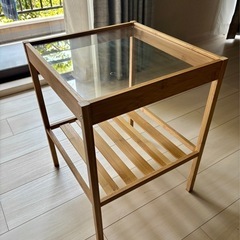IKEA NESNA　サイドテーブル, 竹, 36x35 cmの画像