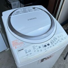 【動作保証あり】TOSHIBA ZABOON 2018年 AW-8V6(S) 8.0kg / 4.5kg 全自動洗濯乾燥機【管理KRS796】の画像