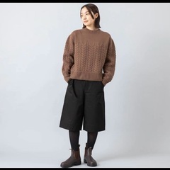 【MANON】ケーブルニットセーター　クリーニング済の画像