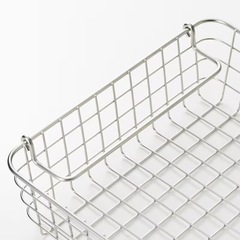 【無印良品 ステンレスワイヤーバスケット2】2個セットの画像