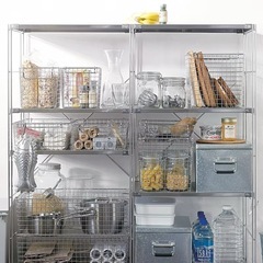 【無印良品 ステンレスワイヤーバスケット2】2個セットの画像