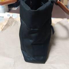 【美品】ウッドハンドル　バッグ　ブラック　手提げ　かばん ハンドバッグの画像