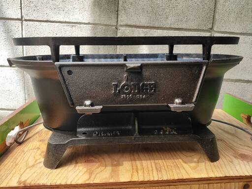 LODGE スポーツマングリル 美品 シーズニング済 自作ケース付き（引き取り限定）