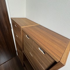 【無印良品】スタッキングシェルフ/ウォールナット/3段✖️2列の画像