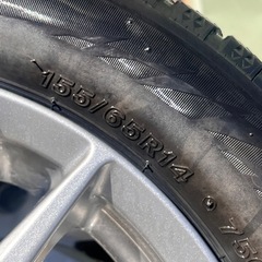 N-BOX等に　155/65R14 アルミタイヤ４本セットの画像