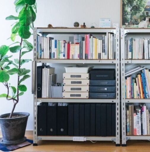 D&DEPARTMENT 工業用スチールシェルフ 4段 グレー (たなしょ) 西