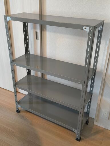 D&DEPARTMENT 工業用スチールシェルフ 4段 グレー (たなしょ) 西