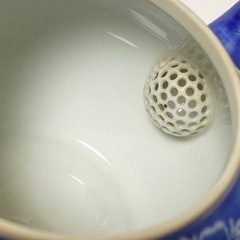 深川製磁　急須　宮内庁御用達　深川製　さくら紋様　ブルー　さくら柄の画像