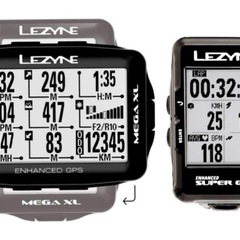 LEZYNE MEGA XL & SUPER GPS 2台セット 早い者勝ち 動作確認済み サイクルコンピュータの画像
