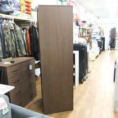 ニトリ ワードローブ マーレ 幅58×奥55×高180 衣類収納 クローゼット タンス 引出し付き 茶系 ブラウン ダークブラウン 札幌市厚別区 厚別店の画像