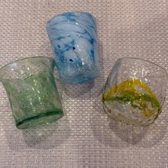琉球ガラス グラス 3点セットの画像