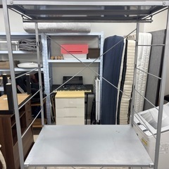 スチールハンガーラック　2段　※サイズ奥行55cm×幅85cm×高さ194cm※ 現状品の画像