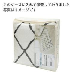 美品）ニトリ柔らかシャギーラグIVダイヤ（185cm × 185cm）かなり綺麗な状態ですの画像