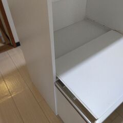 レンジ台 スライド棚付きの画像