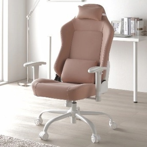 【引取歓迎】スエード調ファブリック ゲーミングチェア『Morph モーフ』ピンク