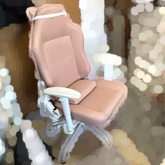 【引取歓迎】スエード調ファブリック ゲーミングチェア『Morph モーフ』ピンクの画像