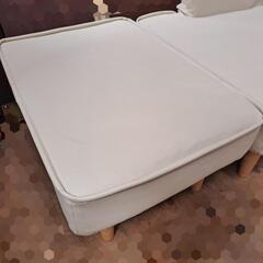 【福岡市近郊限定】コンパクトカウチソファー ベージュ 【配送料込み】の画像