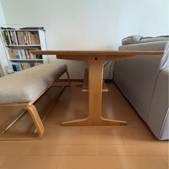 無印良品 テーブル ベンチ セットの画像