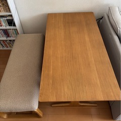無印良品 テーブル ベンチ セットの画像